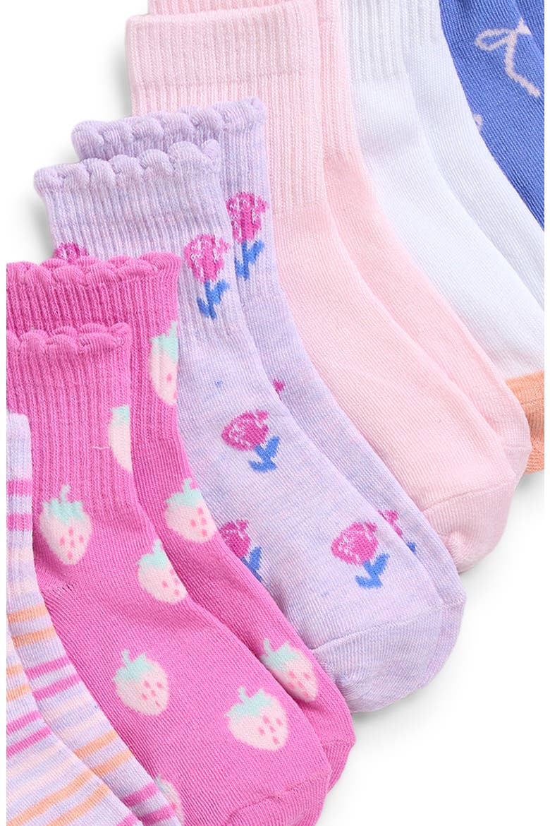 Kids' Dainty Mixed Icons Assorted 8-Pack Crew Socks, Alternate, color, PINK MULTI COMBO