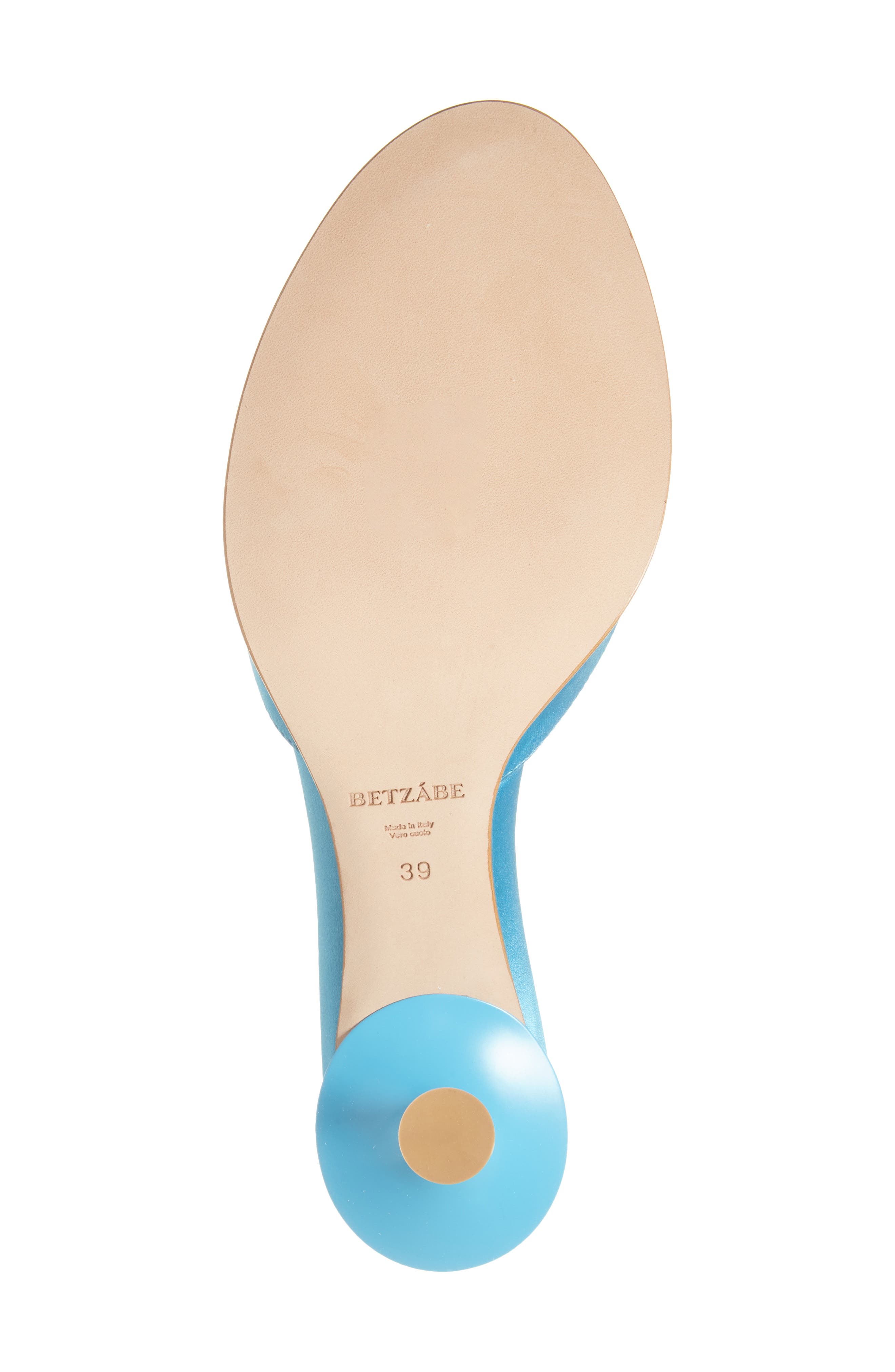 BETZÁBE Jenni Crystal Sandal, Alternate, color, Turquoise Satin