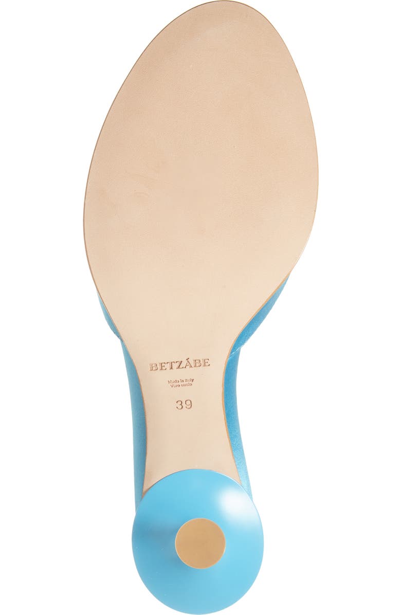 BETZÁBE Jenni Crystal Sandal, Alternate, color, Turquoise Satin