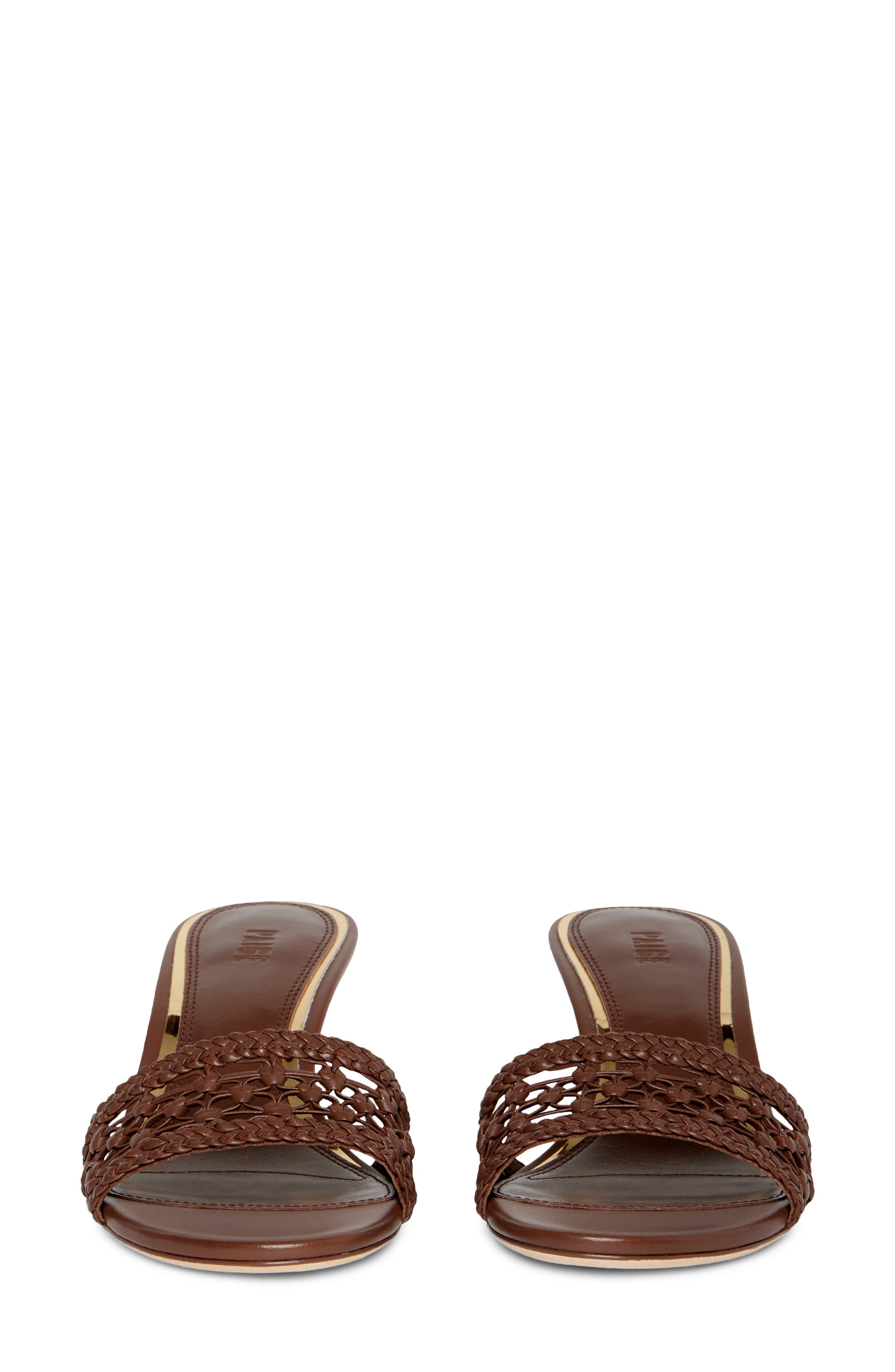 Fallyn Woven Kitten Heel Slide Sandal, Alternate, color, MAHOGANY