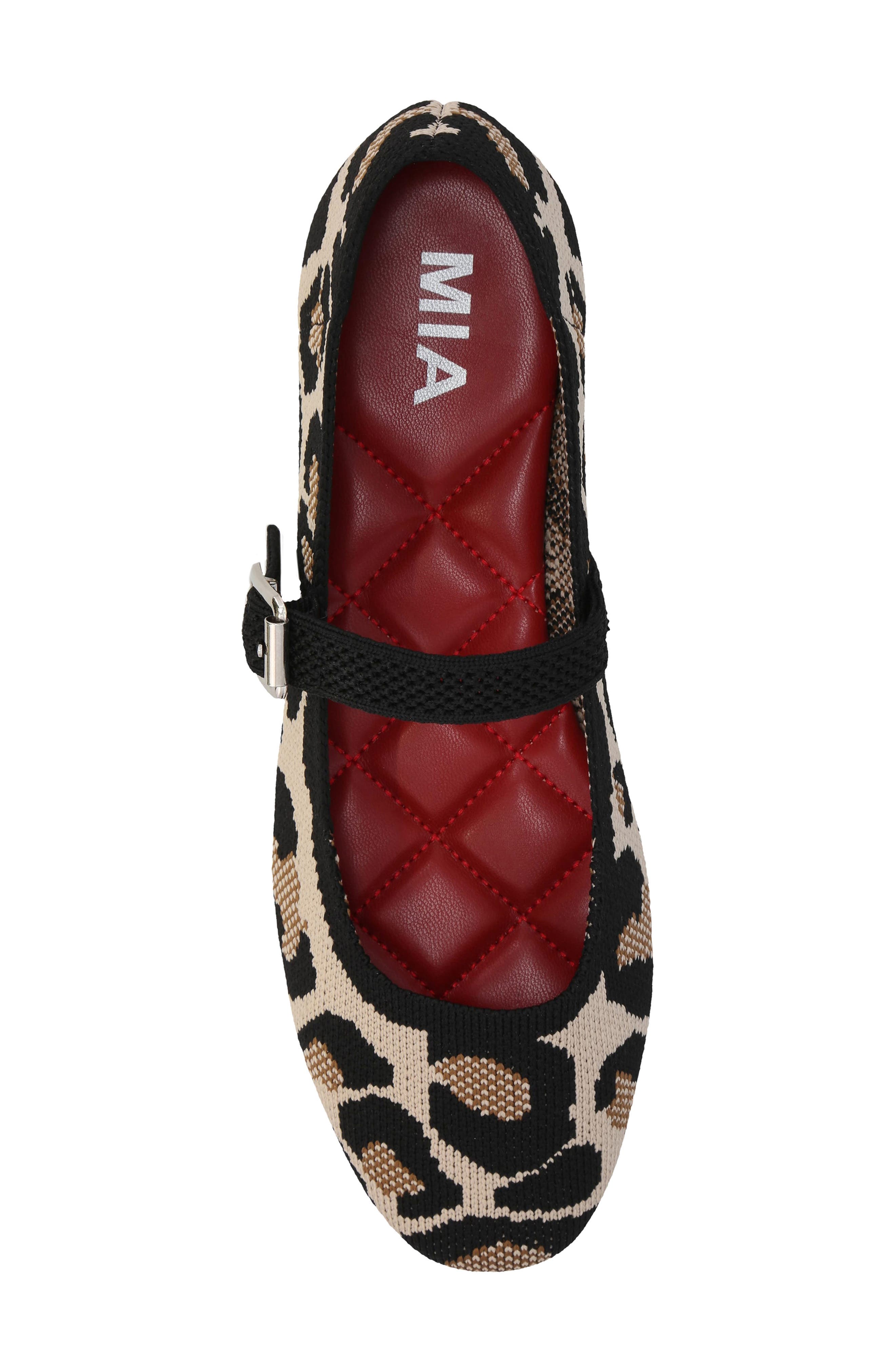 Brita-C Knit Mary Jane Flat, Alternate, color, LEOPARD PRINT