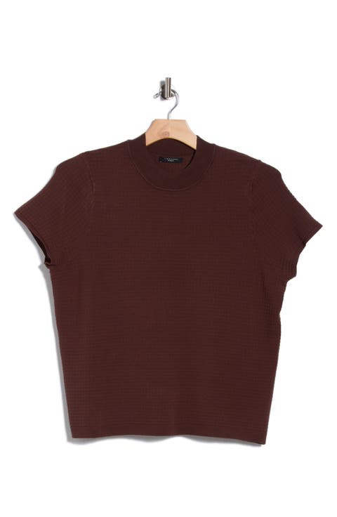 Short Sleeve Ribbed Sweater