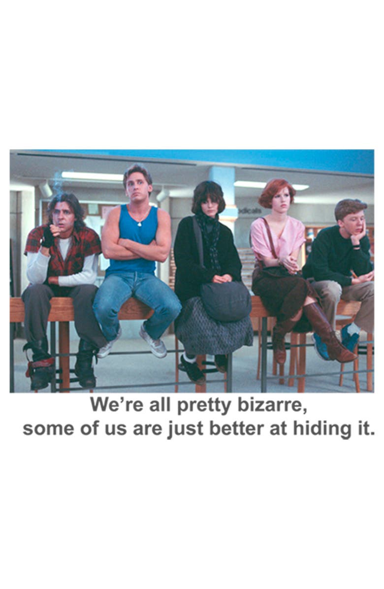 The Breakfast Club Men's The Breakfast Club We're All Pretty Bizarre  Graphic T-Shirt, Alternate, color, White