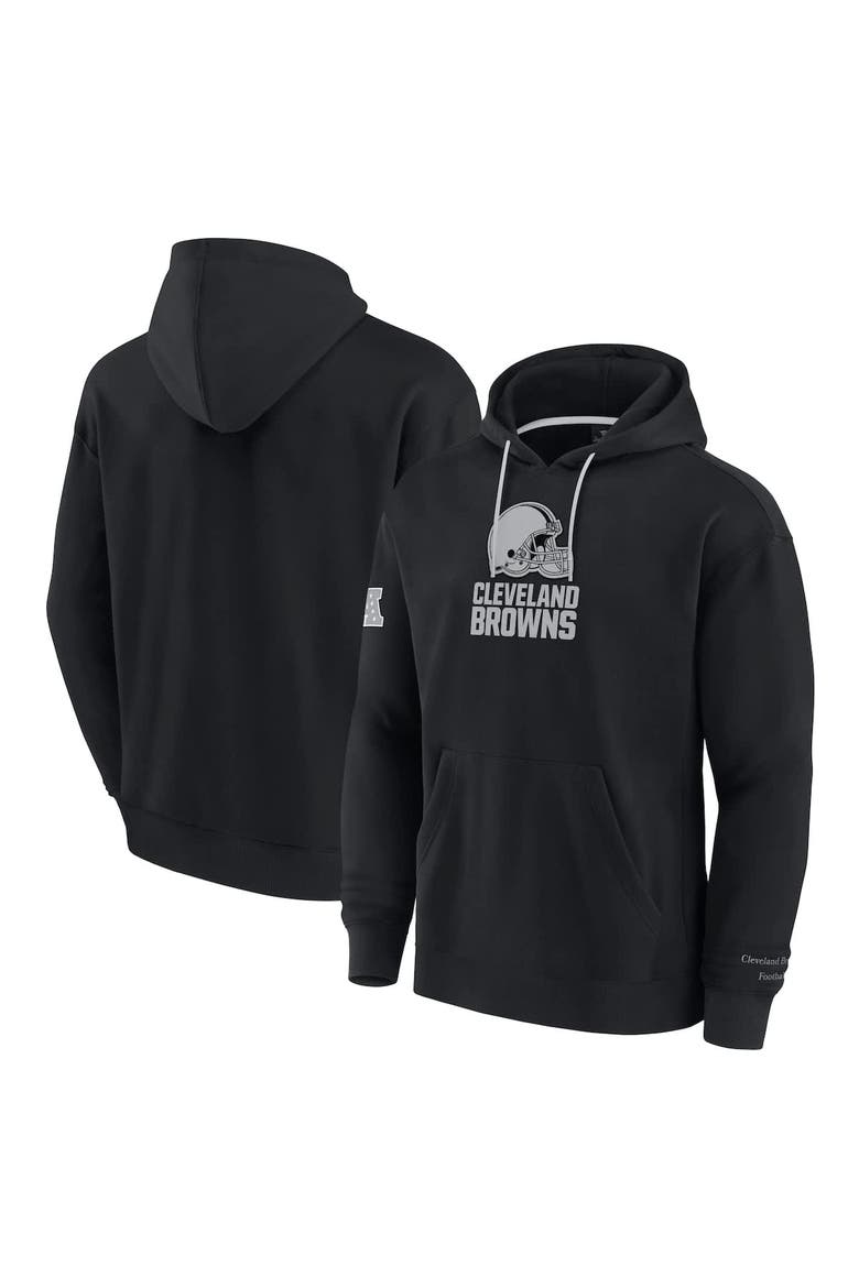 Men's Fanatics Black Cleveland Browns Elements Pace Fleece Pullover Hoodie, Alternate, color, Black