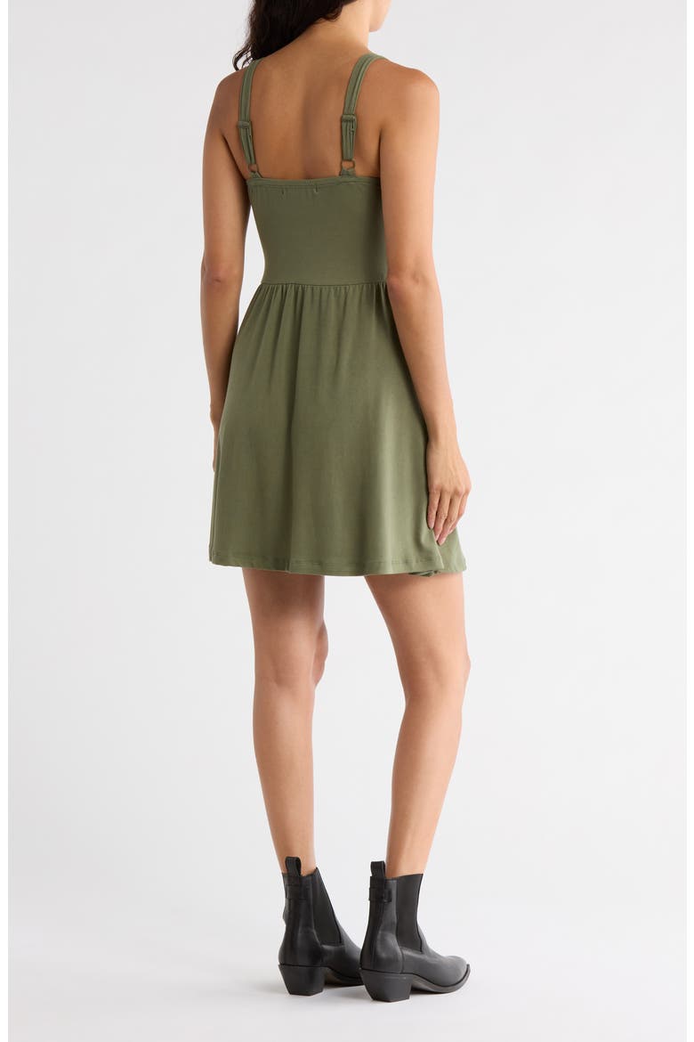 Smocked Skater Dress, Alternate, color, OLIVINE