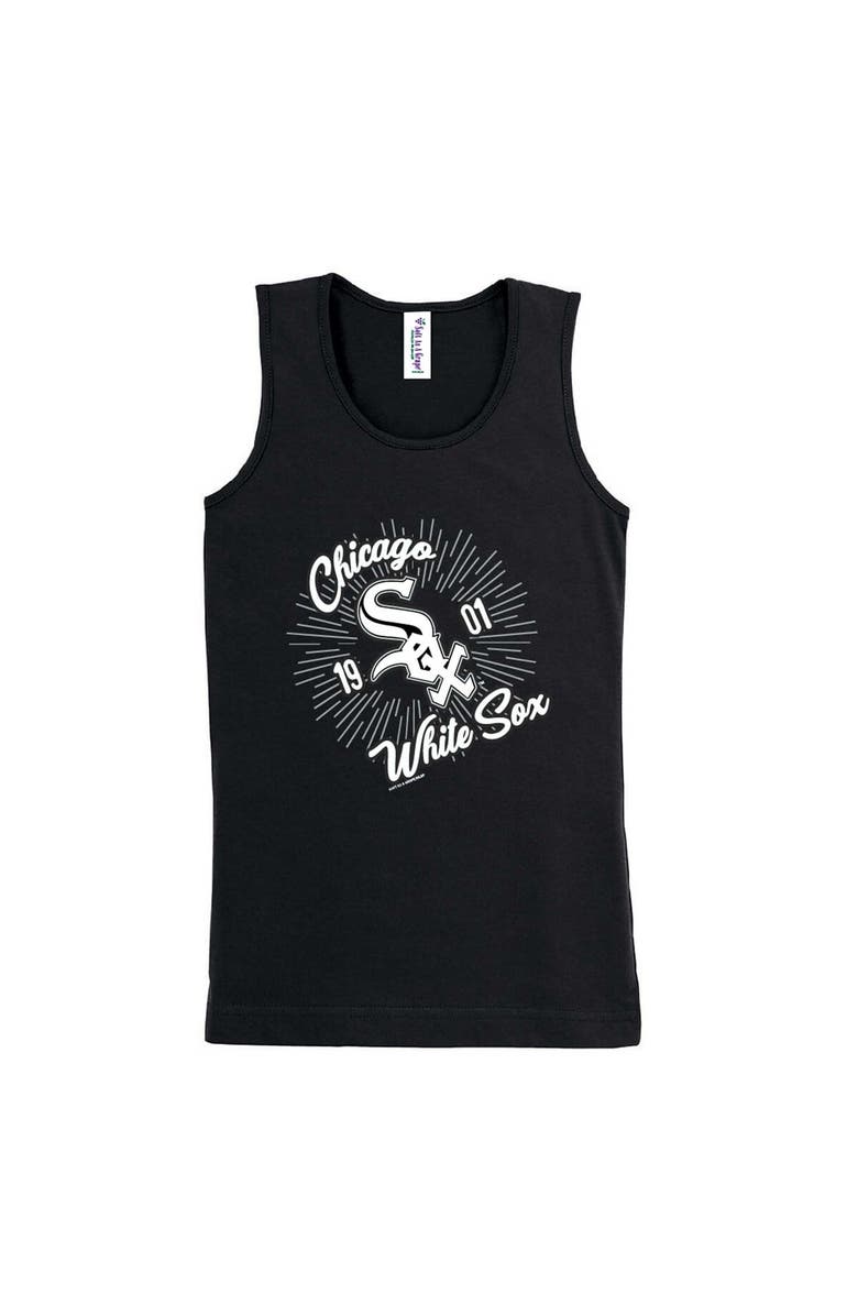SOFT AS A GRAPE Girls Youth Soft as a Grape Black Chicago White Sox Tank Top, Main, color, Black