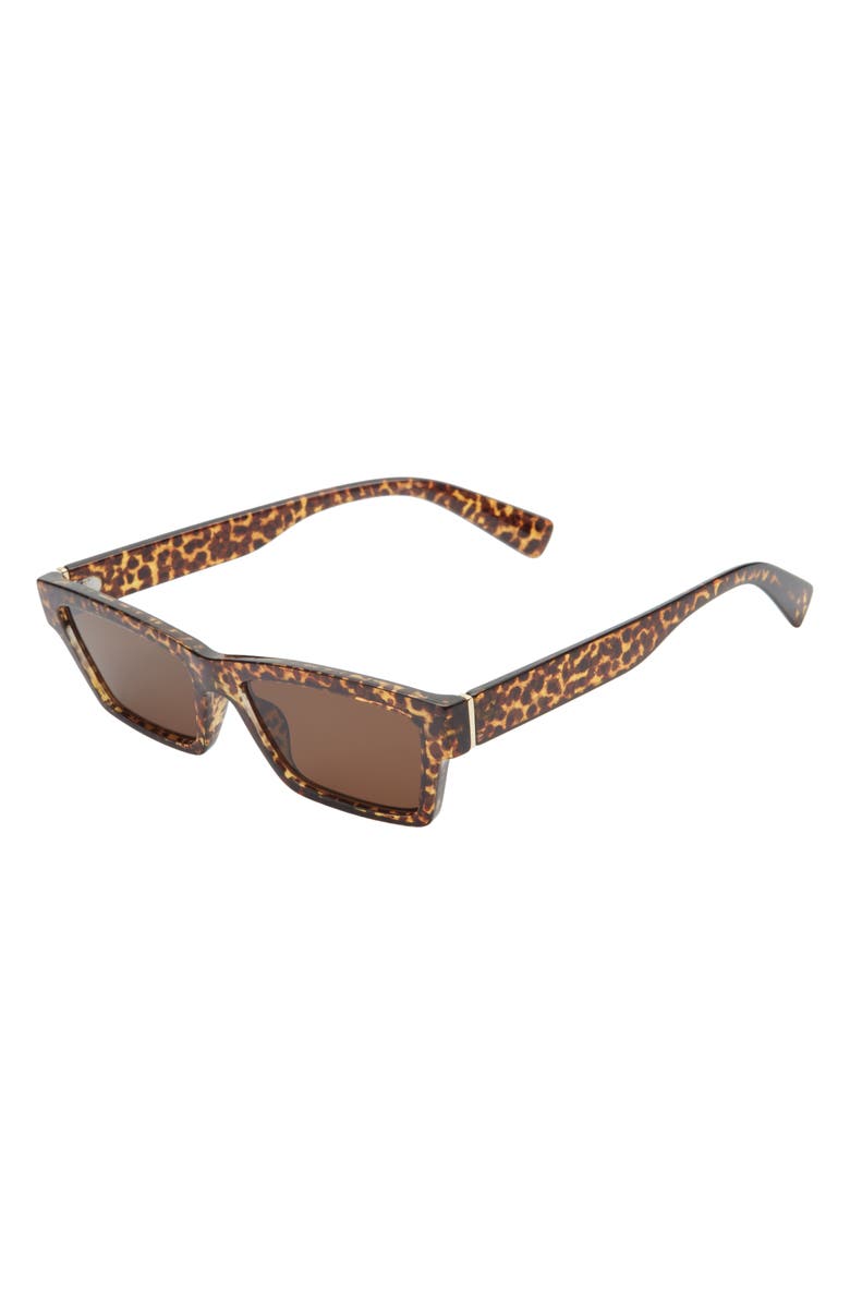 BP. Super Slim Rectangular Sunglasses, Alternate, color, Leopard