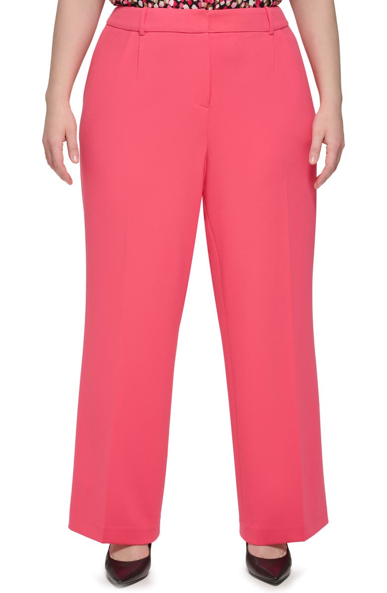 Calvin Klein Straight Leg Pants, Main, color, Rosebud