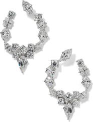 Nadri Riviera Front-to-Back Hoop Earrings