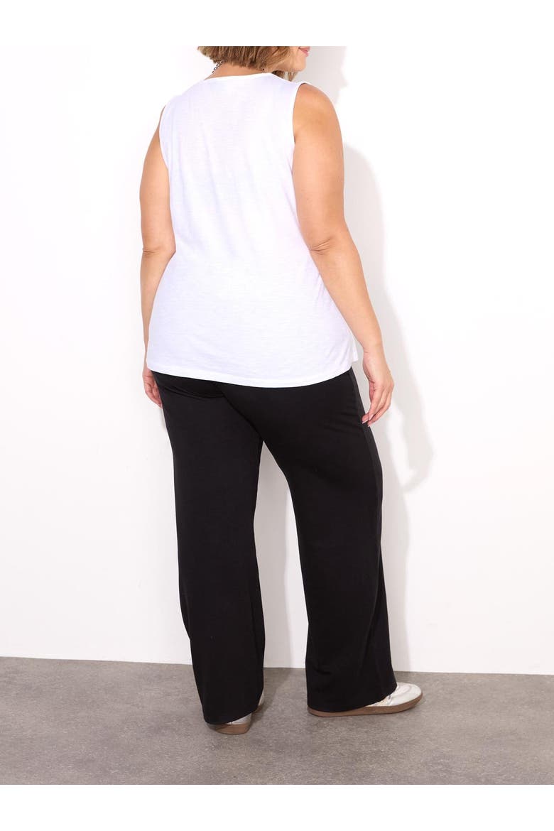 Cotton Slub V-Neck Vest, Alternate, color, White