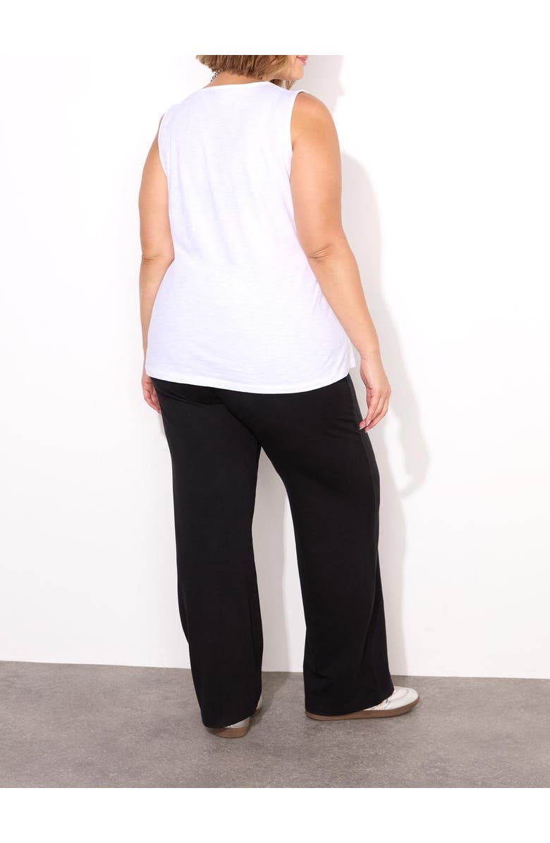 Live Unlimited Cotton Slub V-Neck Vest, Alternate, color, White