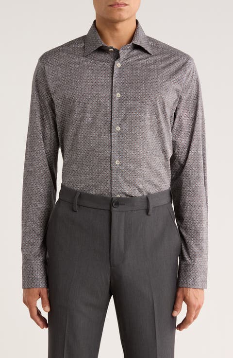 Irvine Stretch Cotton Button-Up Shirt