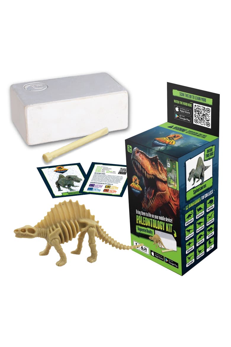 Ar Dinosaur Xl and Brick Combo 10 Inch Spinosaurus Figure, Alternate, color, Multicolored