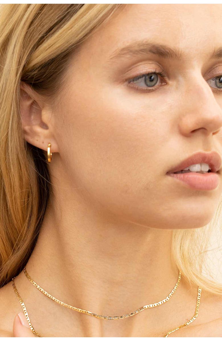 Oradina 18K Yellow Gold Little Darlings Mini Hoops, Alternate, color, Yellow Gold