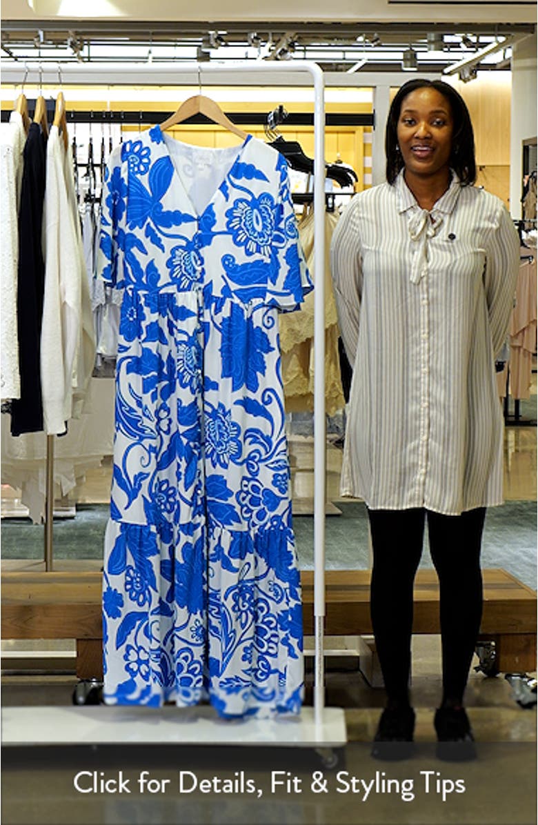 Maci Floral Lody Flare Maxi Dress, sales video thumbnail