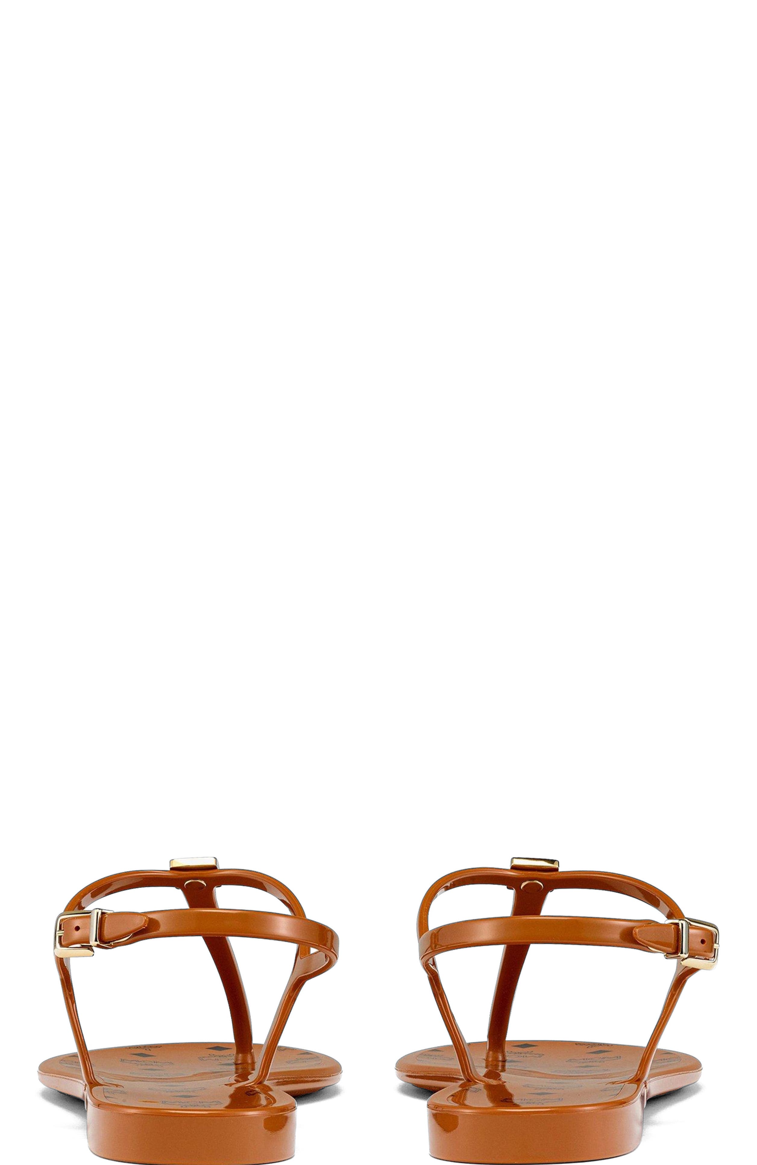 MCM Monogram Jelly Sandals, Alternate, color, 