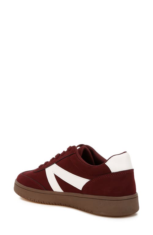 London Rag Zoomer Colorblock Sneaker In Burgundy
