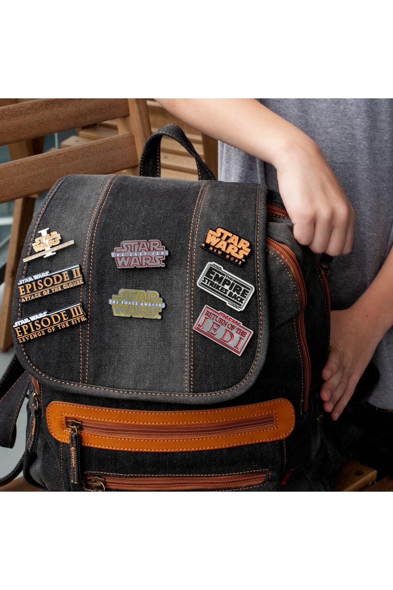 Star Wars Movie Title Pin Collection | Exclusive Poster Title Pin From Each Film, Alternate, color, Multi-Color