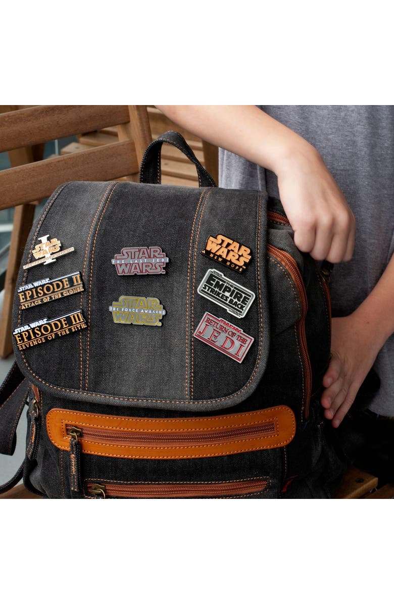 Toynk Star Wars Movie Title Pin Collection | Exclusive Poster Title Pin From Each Film, Alternate, color, Multi-Color