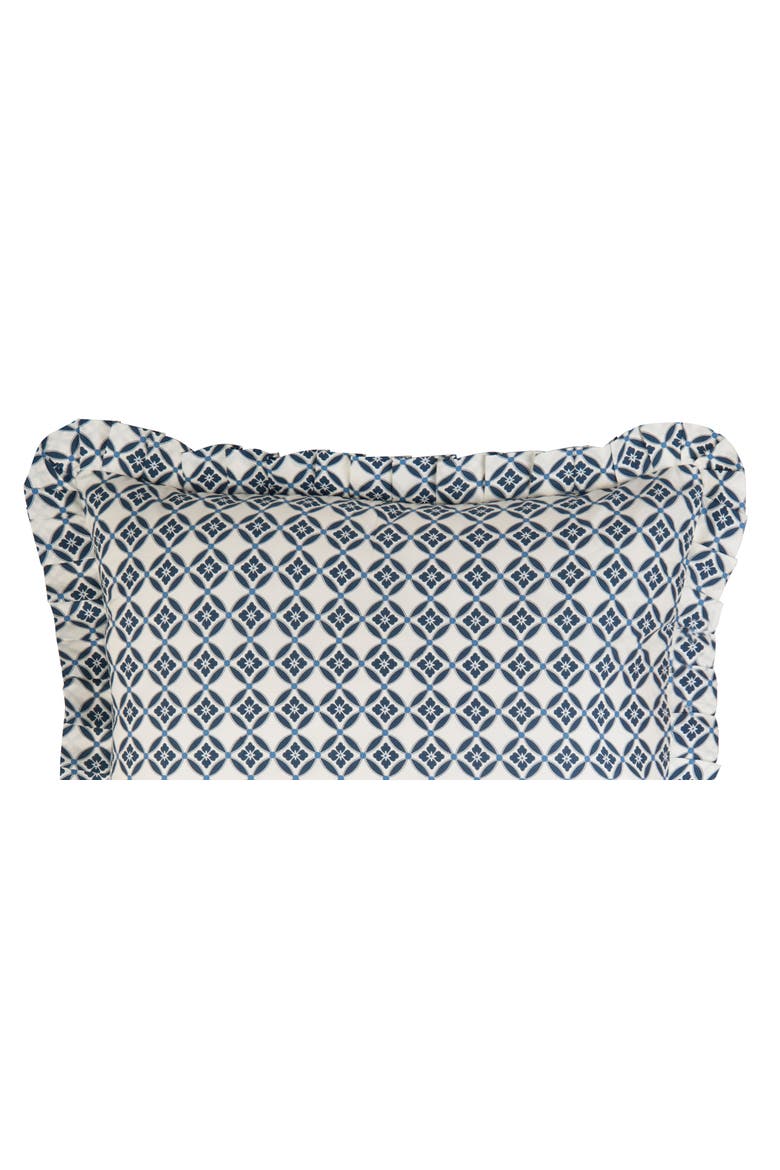 Colonial Williamsburg Stafford Royal 100% Cotton Euro Pillow Sham 26" x 26", Alternate, color, Blue