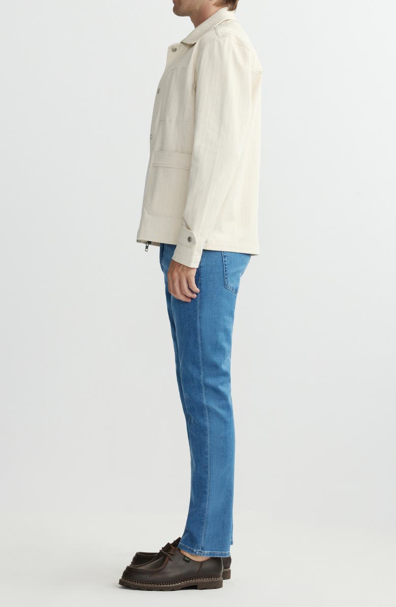 DL1961 Sean Cotton Stretch Herringbone Shirt Jacket, Alternate, color, Ecru Herringbone