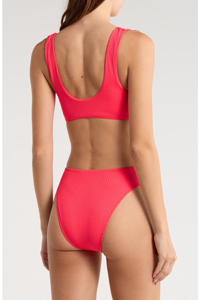 The Icon Cutout One-Piece Swimsuit, Alternate, color, CORAL GLOW