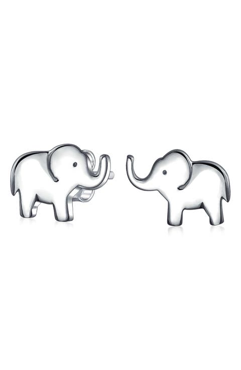 Animal Lover Elephant Stud Earrings