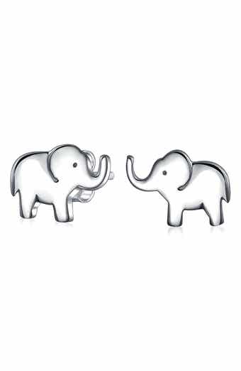 BLING JEWELRY Animal Lover Elephant Stud Earrings
