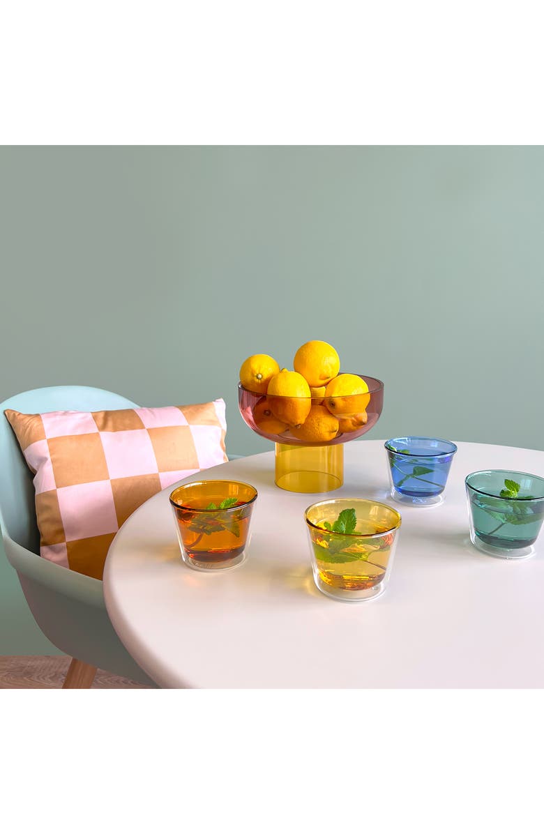 CLOUDNOLA Rocks Set of 4 Glasses, Alternate, color, Multi