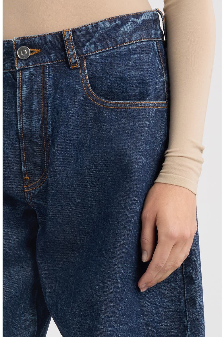 Low Rise Round Jeans, Alternate, color, DOCK BLUE