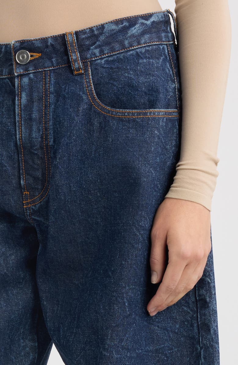 Alaïa Low Rise Round Jeans, Alternate, color, Dock Blue