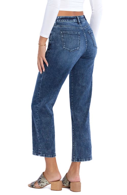 Hint Of Blu Ankle Straight Leg Jeans In Catch A Wave Blue