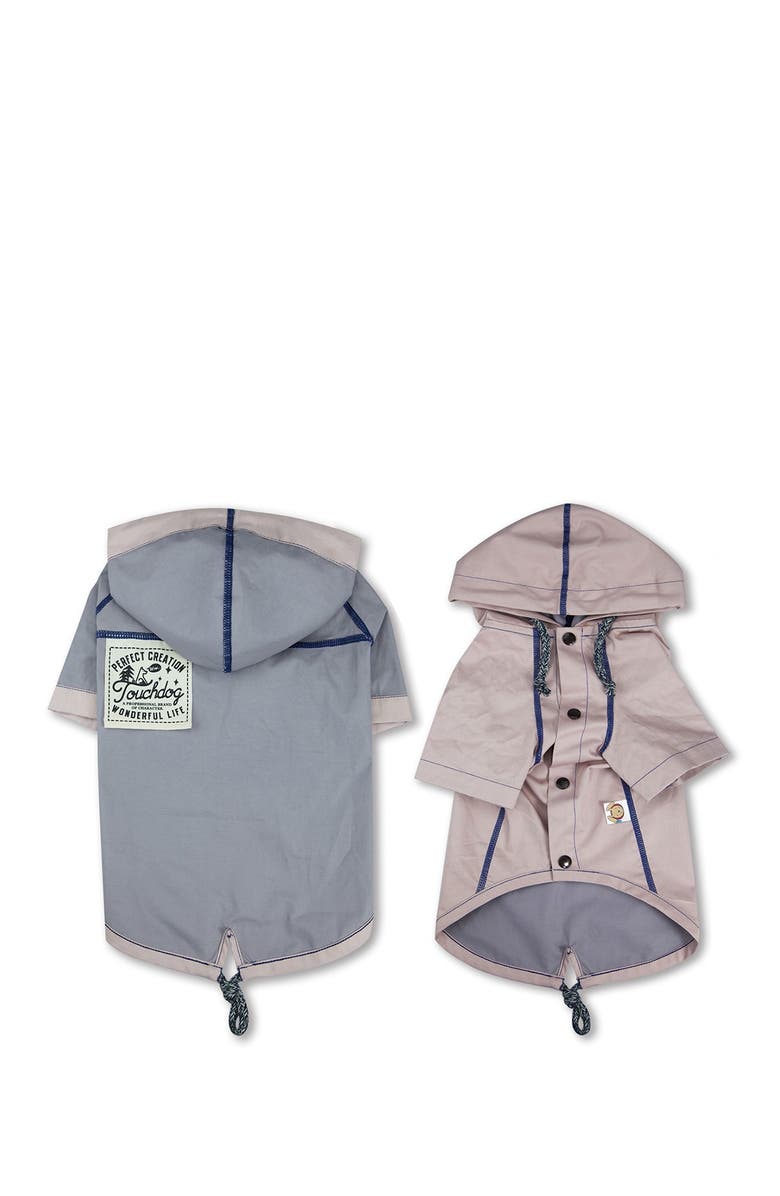 TOUCHDOG Cloudburst Waterproof Reversible Dog Raincoat - Pink - Extra Large, Alternate, color, Pink