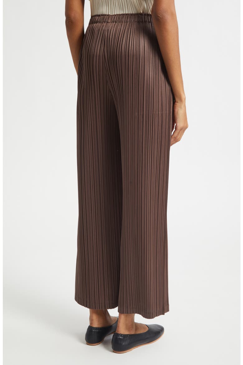 Loop Pleated Wide Leg Ankle Pants, Alternate, color, DARK BROWN