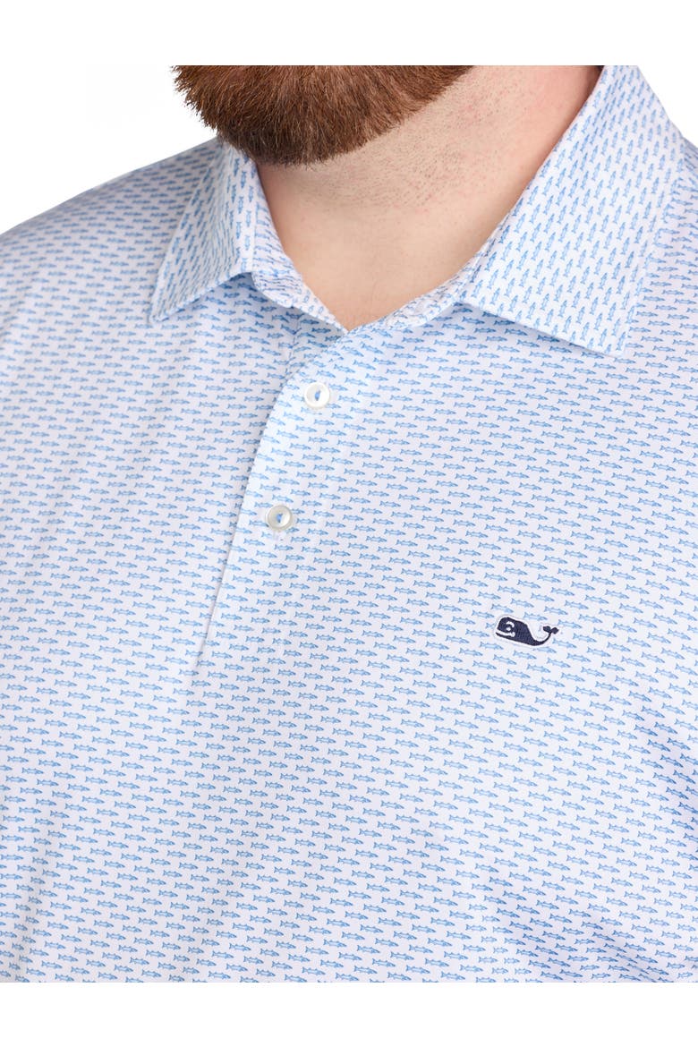 Big & Tall Printed Sankaty Performance Polo Shirt, Alternate, color, MICRO BARRACUDA