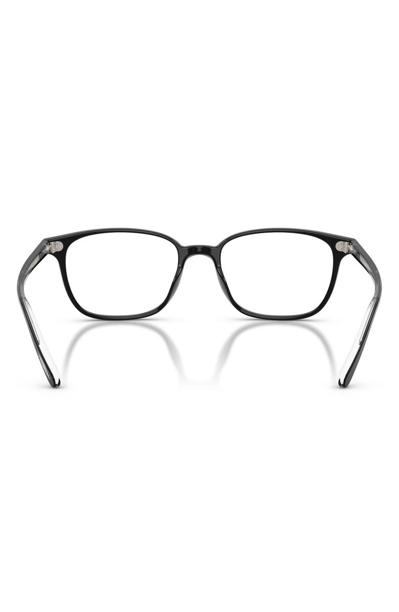 Oliver Peoples 51mm Square Optical Glasses, Alternate, color, Black/ Demo Lens