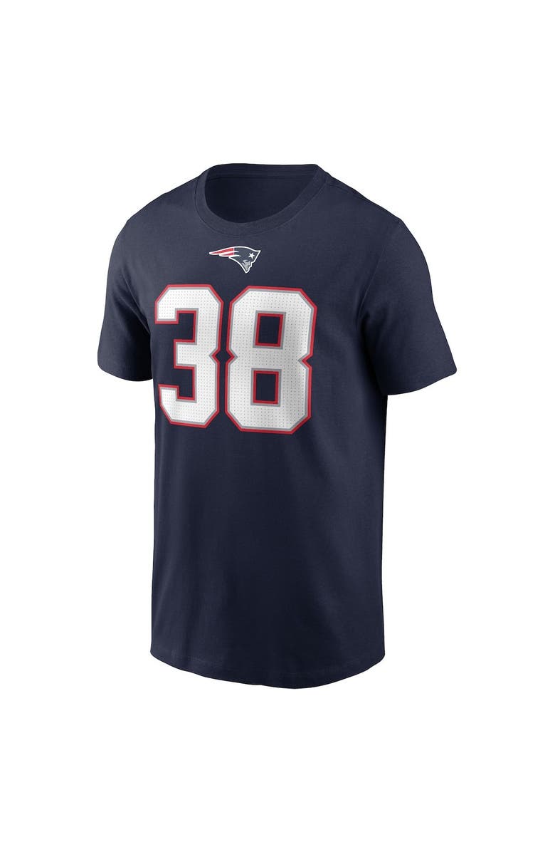 Nike Men's Nike Rhamondre Stevenson Navy New England Patriots Player Name & Number T-Shirt, Alternate, color, Navy
