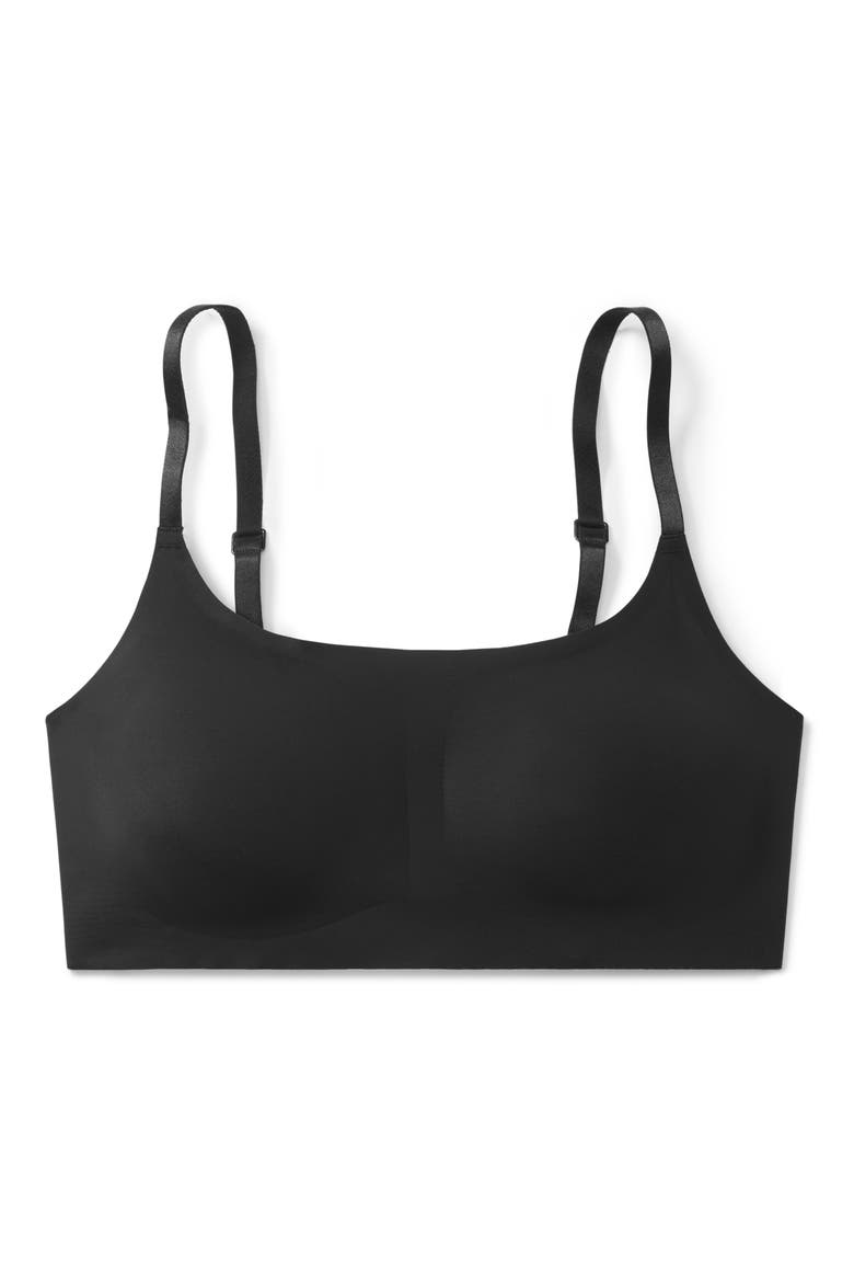 True Body Boost Scoop Neck Bralette, Alternate, color, BLACK