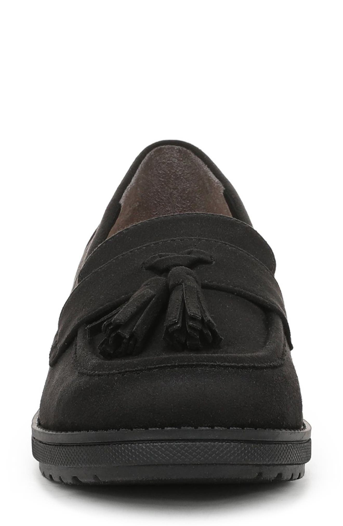 Dazzle Tassel Loafer, Alternate, color, BLACK