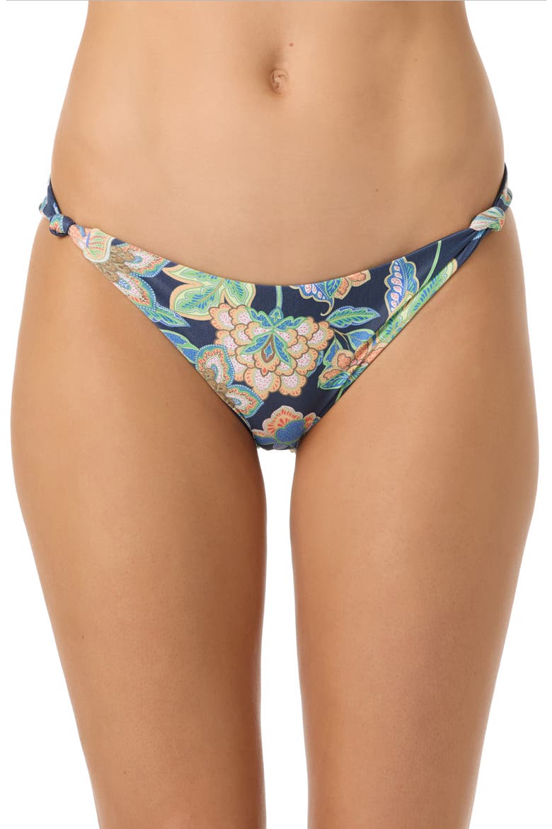 Mermaid Floral Atlantic Bikini Bottoms, Main, color, NAVY