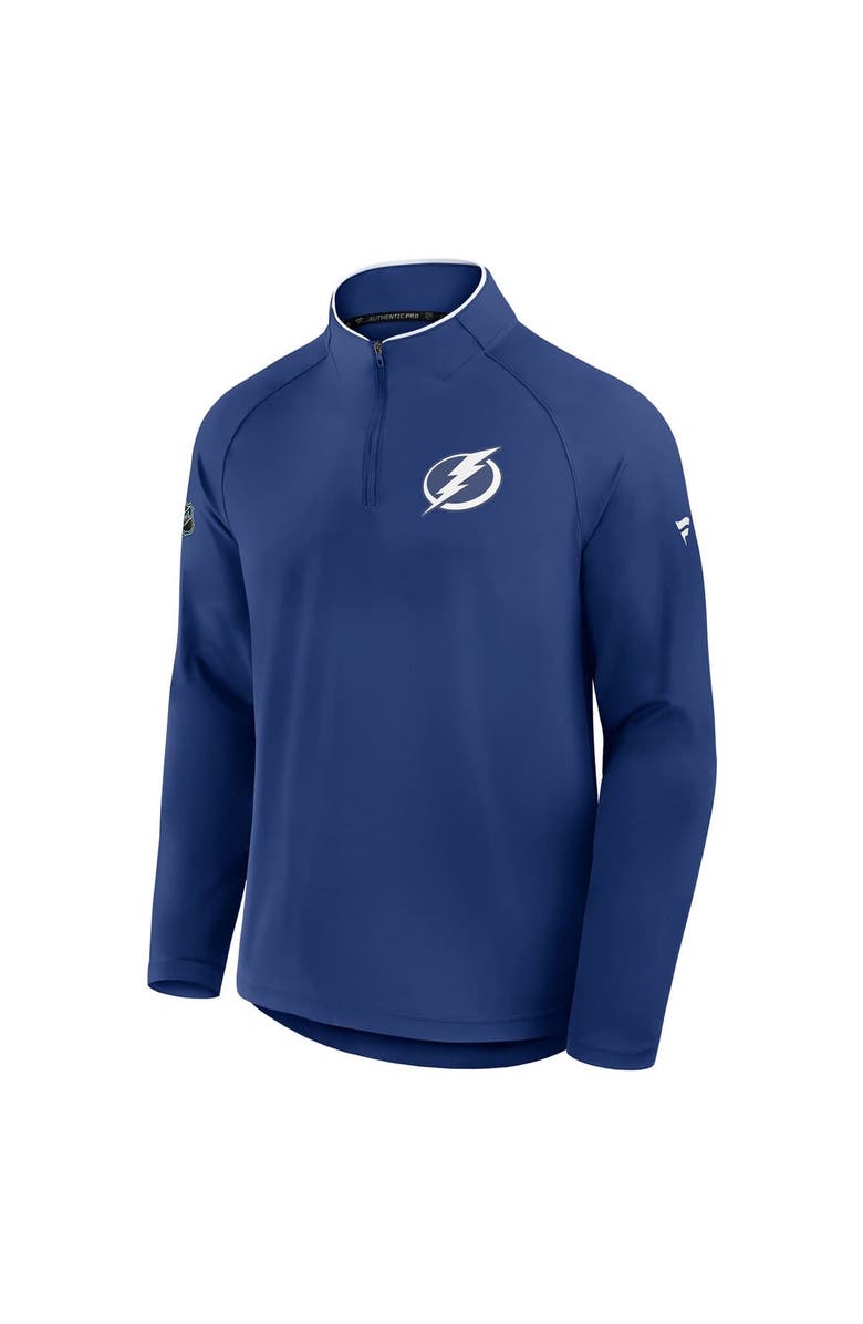 FANATICS Men's Fanatics Blue Tampa Bay Lightning Authentic Pro Rink Training Quarter-Zip Pullover, Alternate, color, Blue