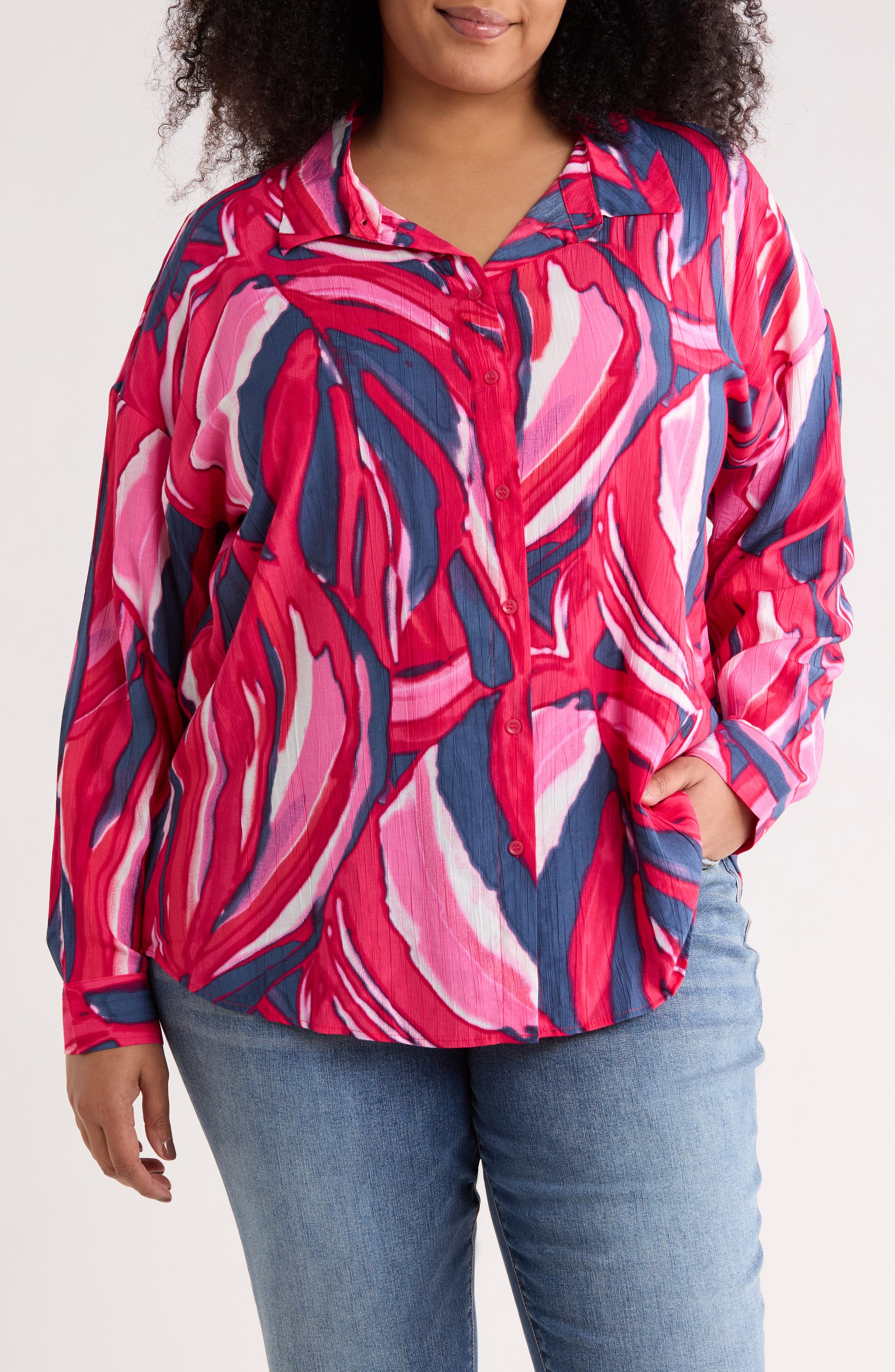 VERO MODA Violet Long Sleeve Button Up Shirt