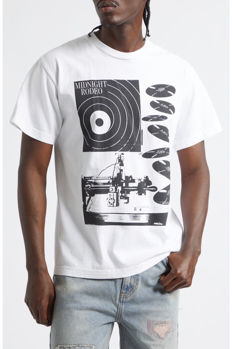 Record Graphic T-Shirt, Main, color, WHITE