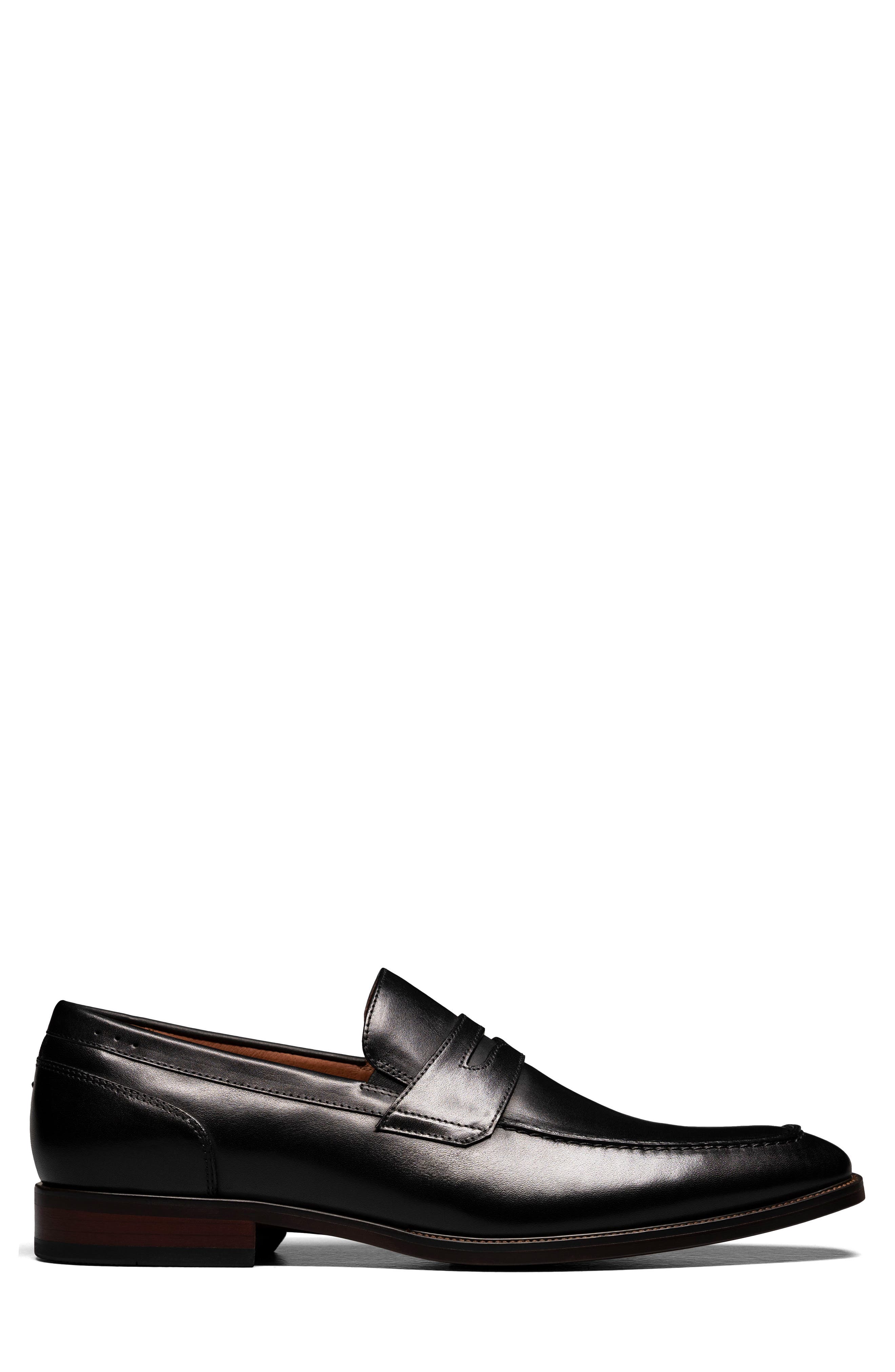 Sorrento Moc Toe Penny Loafer, Alternate, color, BLACK