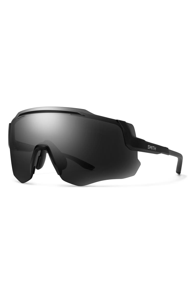 Smith Momentum 135mm ChromaPop<sup>™</sup> Shield Sunglasses, Alternate, color, Matte Black / Chromapop Black