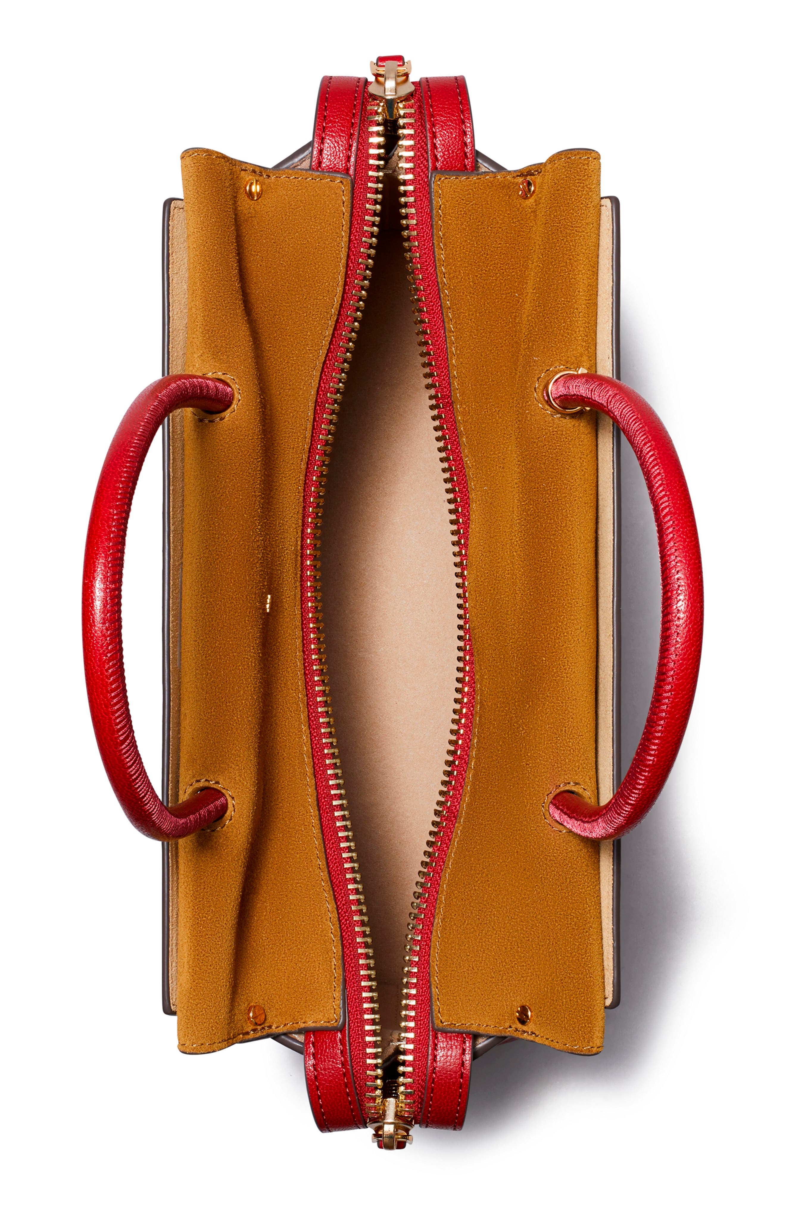 Tory Burch Mercer Textured Leather Satchel, Alternate, color, 