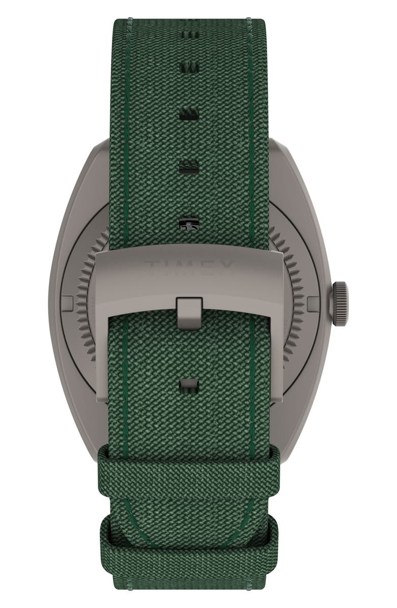 Timex<sup>®</sup> Expedition Pioneer Titanium GMT Automatic Webbing Strap Watch, 41mm, Alternate, color, Titanium