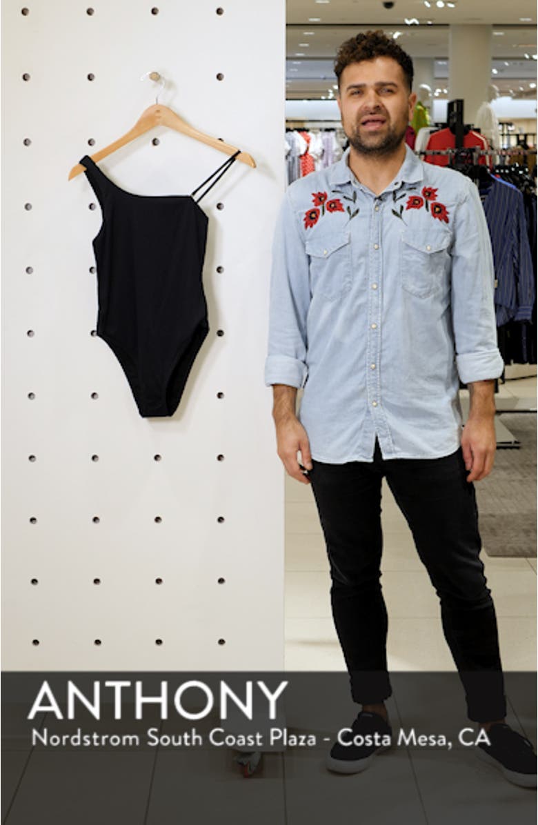 Ribbed One-Shoulder One-Piece Swimsuit, sales video thumbnail