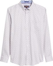 Johnston & Murphy Fan Print Button-Up Shirt