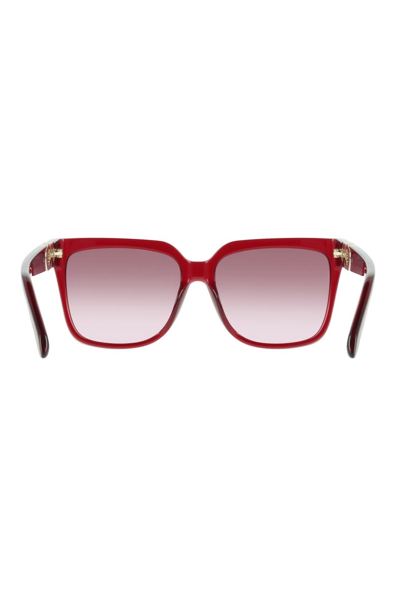 58mm Rectangular Sunglasses, Alternate, color, TRANSPARENT WINE